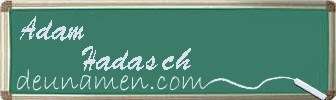 Adam Hadasch Visitenkarte